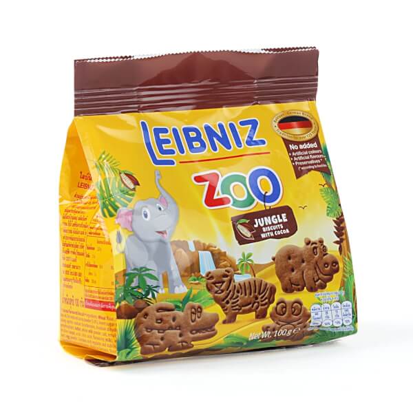 Bánh qui ca cao hình thú rừng nhiệt đới Bahlsen Zoo  100g