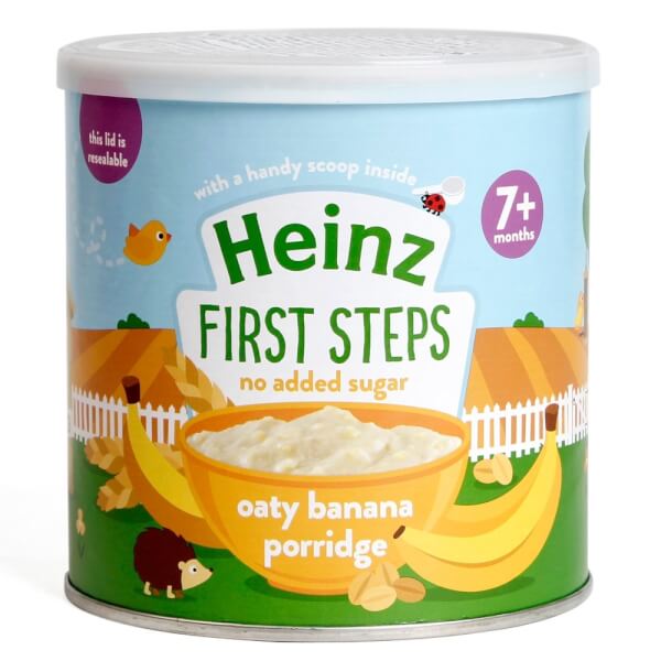 Combo 2 Bột yến mạch và chuối - Heinz Oaty Banana Porridge (7M+)