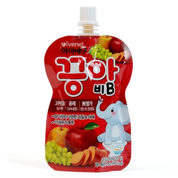 Nước Ép Hoa Quả Ivenet Táo, Lê, Nho Và Khoai Lang, 80Ml