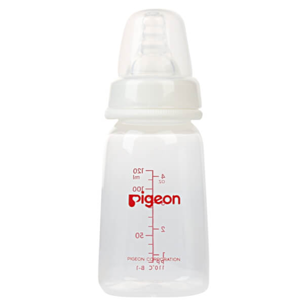 Bình Sữa Pigeon Nhựa Pp Bpa Free Cổ Hẹp Vuông 120Ml