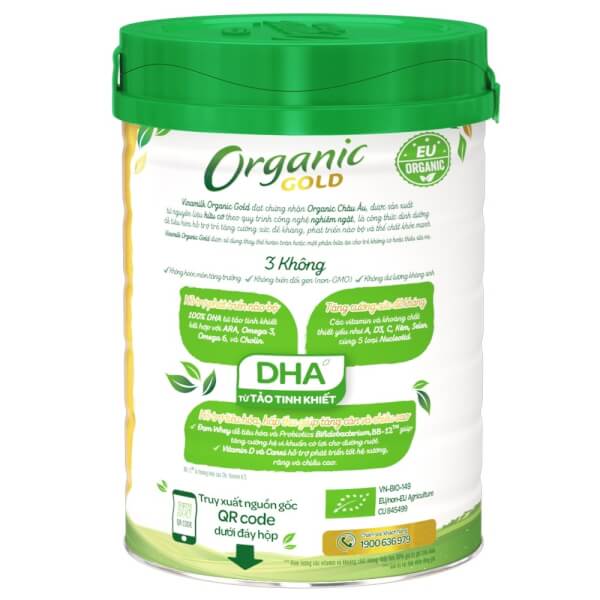 Combo 2 lon Sữa Vinamilk Organic Gold 1 850g (0-6 tháng)