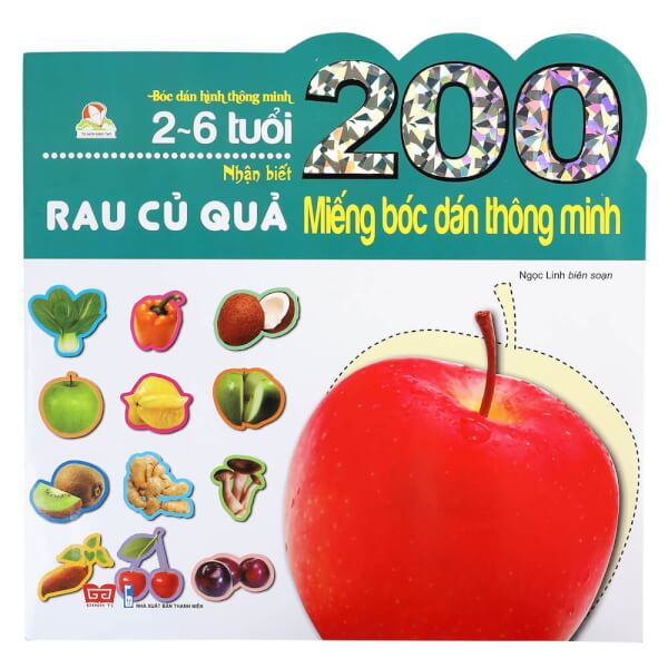 200 Miếng Bóc Dán Tm - Nhận Biết Rau Củ Quả (55N)