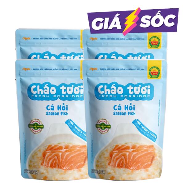 Combo 4 Gói Cháo Tươi Cây Thị Cá Hồi