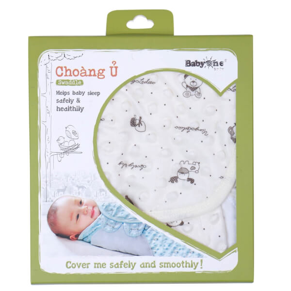 Swaddle Bong Bóng Babyone (Kem, Hồng, Xanh)