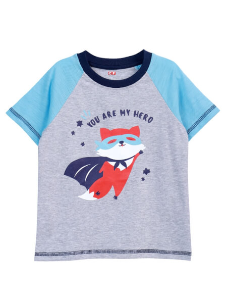 Bộ thun bé trai ngắn CF B0320025 (9M,Xám)