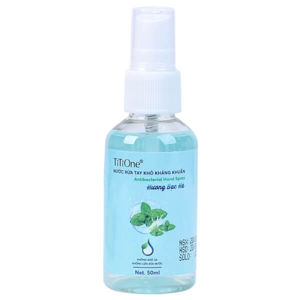 Nước Rửa Tay Khô Kháng Khuẩn Dạng Xịt Titione 50Ml