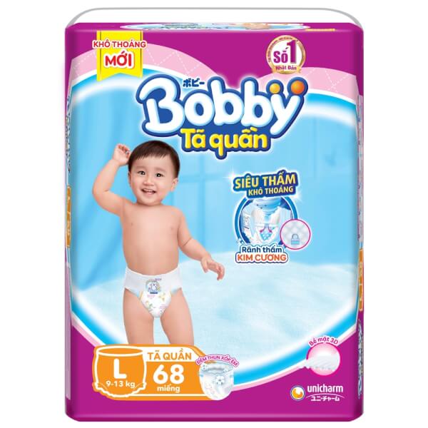 Hình ảnh Bỉm tã quần Bobby size L 68 miếng (9-13kg)