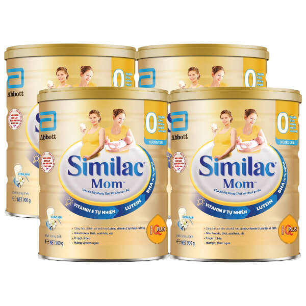 Combo 4 lon Sữa bầu Similac Mom 900g hương Vani giá siêu tiết kiệm