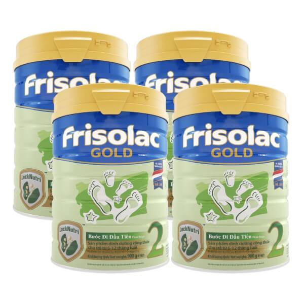 Combo 4 Lon Sữa Frisolac Gold Số 2 900g 6 12 Thang Gia Tốt