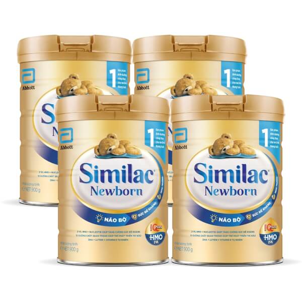 Combo 4 lon Sữa Similac Newborn Eye-Q 900g (0-6 tháng)