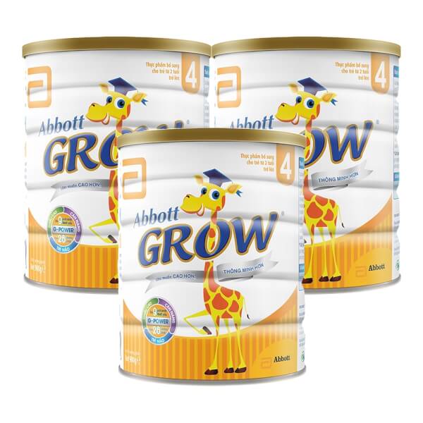 Combo 3 lon Sữa Abbott Grow 4 900g (trên 2 tuổi)
