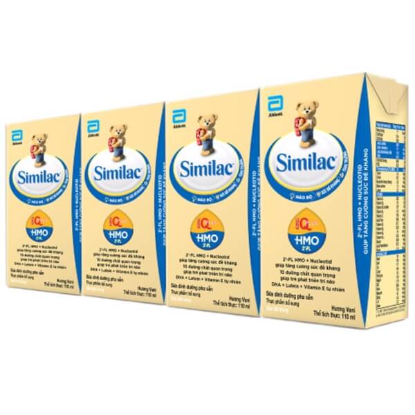 Thùng Thực phẩm bổ sung Sữa tiệt trùng Similac Eye-Q 110ML (Lốc 4 hộp mới) - 12 lốc