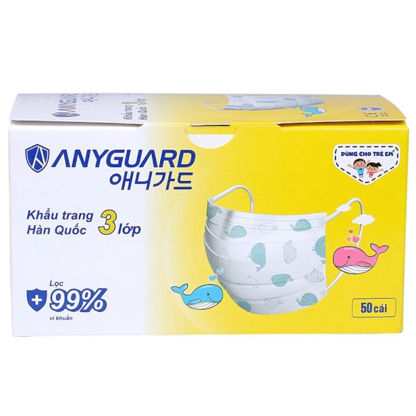 Khẩu Trang Em Bé Anyguard (50 Cái/Hộp)