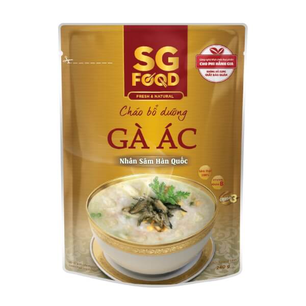 Cháo Bổ Dưỡng Gà Ác Nhân Sâm, Sg Food, 240G