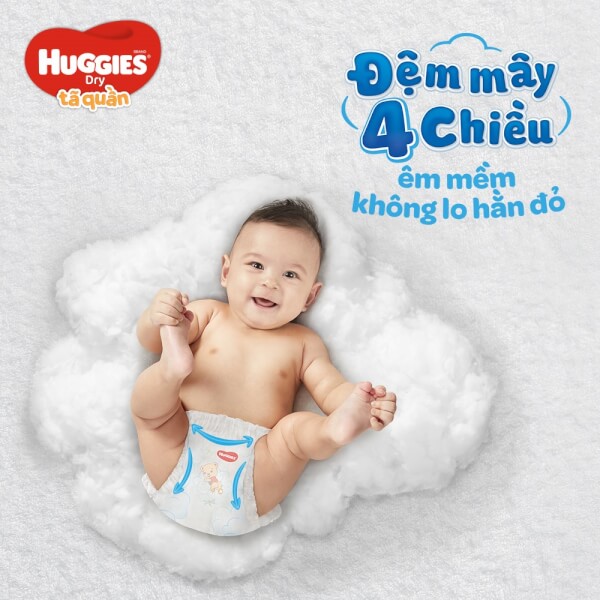 Hình ảnh Bỉm tã quần Huggies Dry size XL 62 miếng (12-17kg)