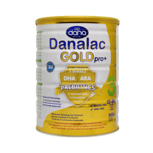 Sữa Danalac Gold Pro+ Số 3 800G (1 - 3 Tuổi)