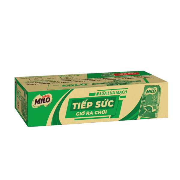 Combo 2 Thùng Thức Uống Lúa Mạch Uống Liền Nestlé Milo 115Ml (Lốc 4 Hộp)