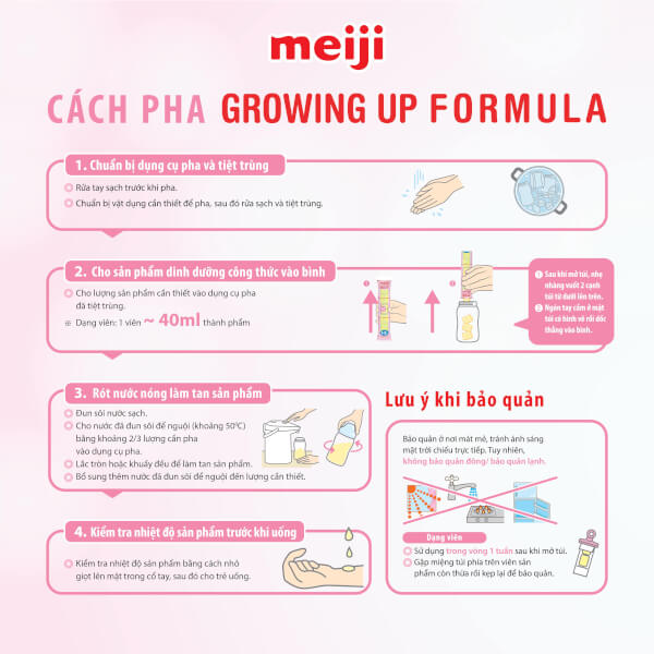 Sữa Meiji thanh Growing up Formula 448g (12-36 tháng)