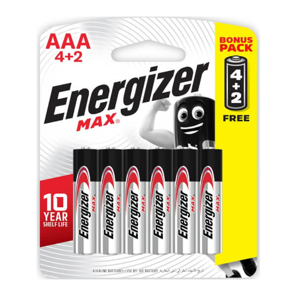 Pin Energizer Max AAA E92BP4+2 (vỉ 4+2)