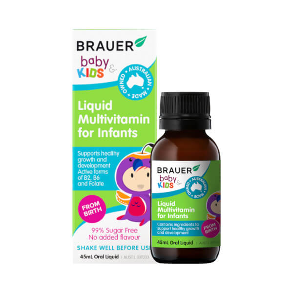 Siro Bổ Sung Vitamin Cho Trẻ 6 - 12 Tháng Tuổi Brauer Liquid Multivitamin For Infants (45Ml)