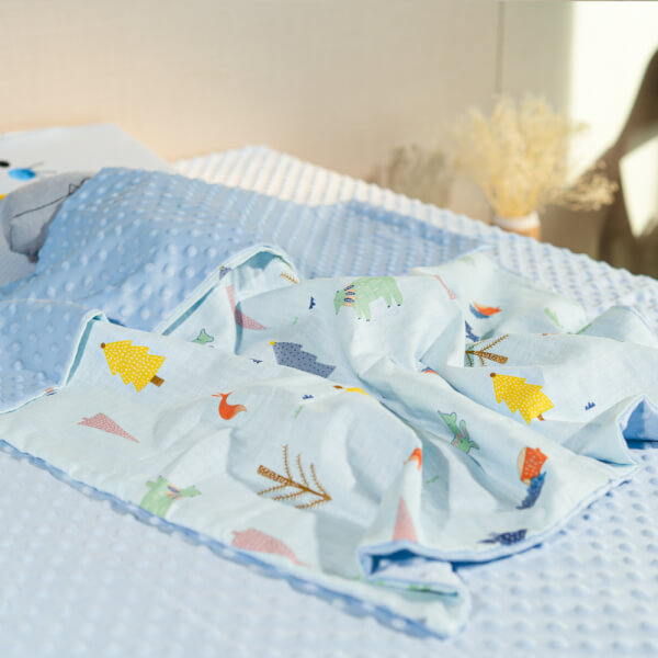 Chăn xô 2 lớp cho bé ConCung Good TOW21003 (75*100cm, Xanh)