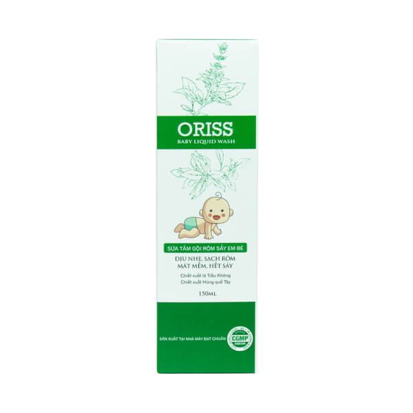 Tắm Gội Rôm Sảy Em Bé Oriss 150Ml