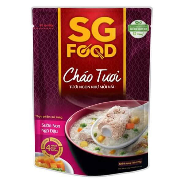 Cháo Sườn Non, Ngũ Đậu, Sg Food, 270G