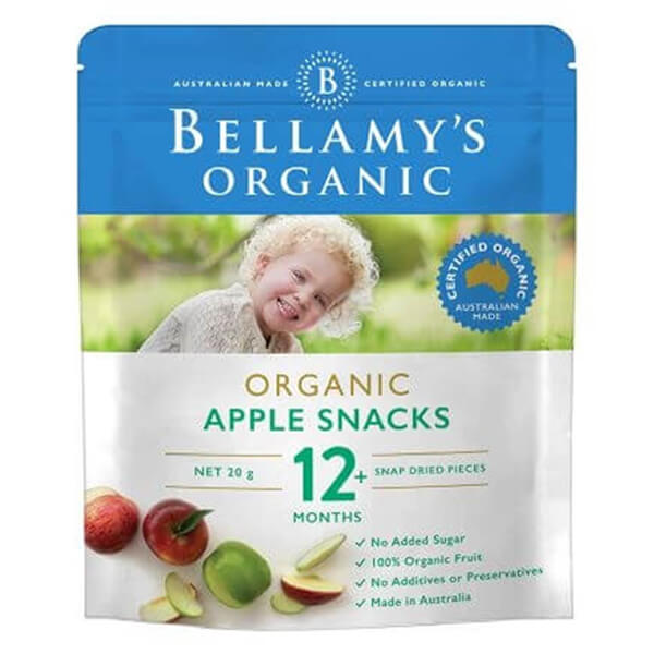 Snacks táo sấy hữu cơ Bellamy's Organic