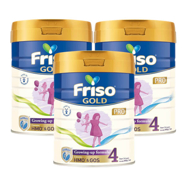 Combo 3 lon sữa Friso Gold Pro số 4, 800g (trên 3 tuổi)