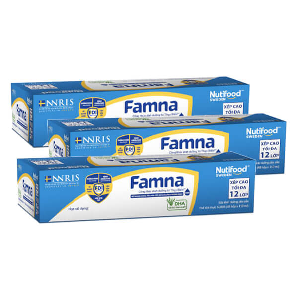 Combo 3 Thùng Sữa Nước Famna 110Ml (Lốc 4 Hộp)