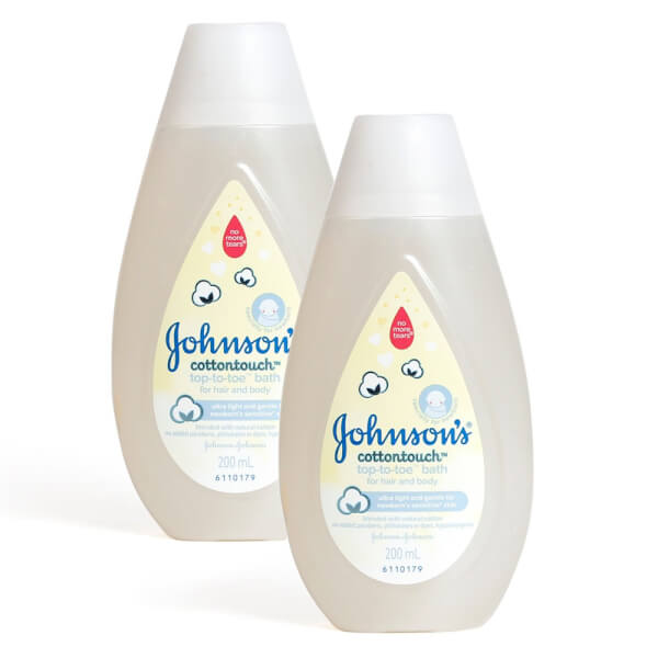 Combo 2 Tắm Gội Dịu Nhẹ Như Bông Johnson Baby Cotton Touch 200Ml