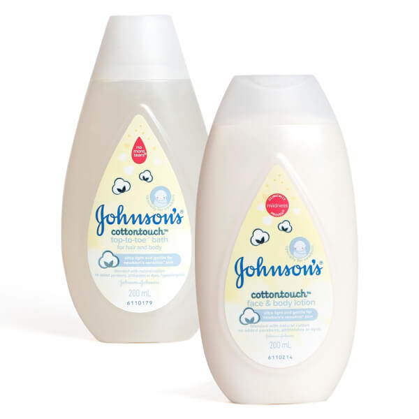 Combo 1 Tắm gội dịu nhẹ như bông Johnson baby cotton touch 200ml và 1 Sữa dưỡng thể dịu nhẹ như bông Johnson