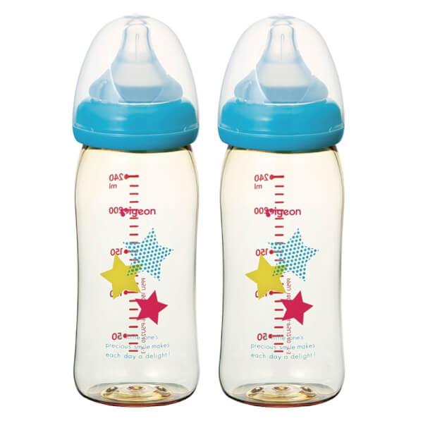 Combo 2 Bình sữa Pigeon nhựa PPSU Plus ngôi sao(240ml)