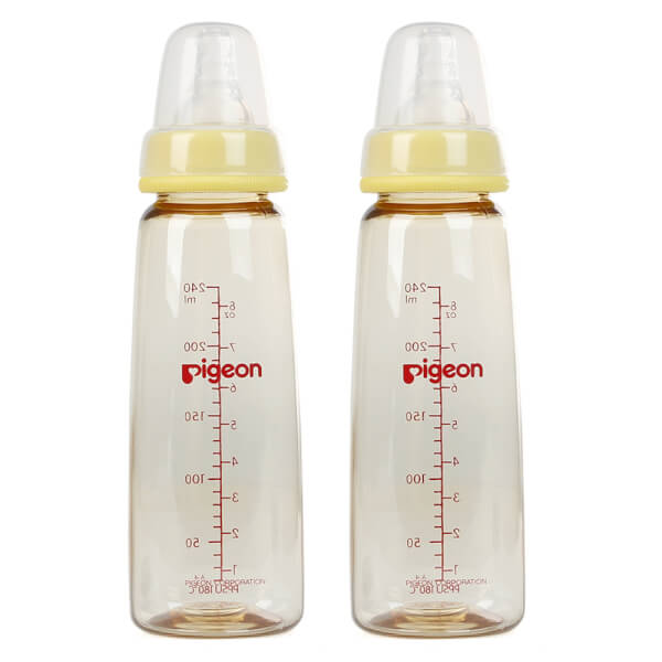 Combo 2 Bình sữa Pigeon nhựa PPSU cổ hẹp 240ml