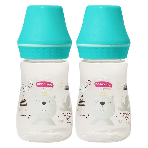 Combo 2 Bình sữa ConCung Good cổ thường 250ml (Xanh dương)