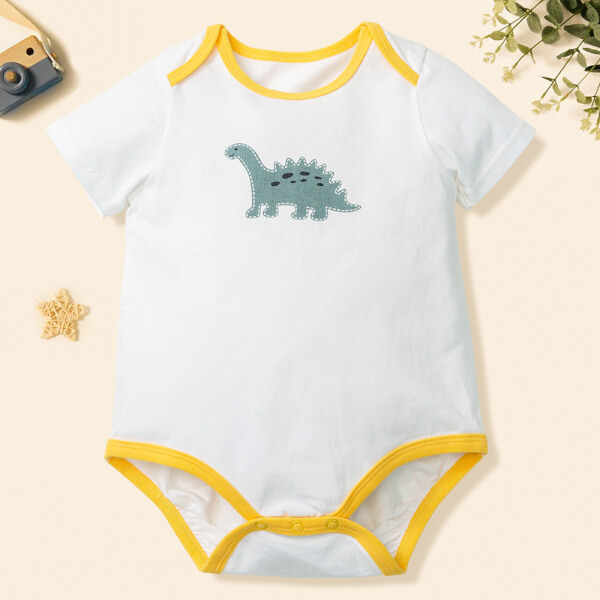 Bodysuit Bé Trai Tam Giác Animo B1121015 (0 - 12M, Trắng)