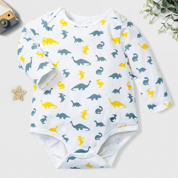 Bodysuit Bé Trai Tam Giác Animo B1121013 (0 - 12M, Trắng)