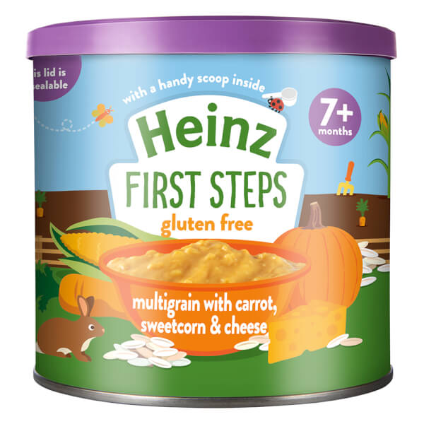 Bột ăn dặm Heinz - Ngũ cốc, cà rốt, phô mai, bắp ngọt