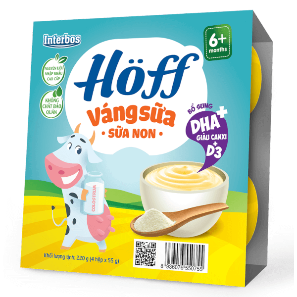 Váng Sữa Hӧff - Sữa Non (Lốc 4 Hũ)