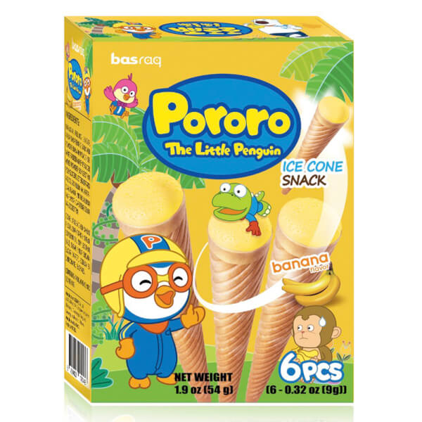 Bánh Kem Ốc Quế Pororo Vị Chuối (54G)