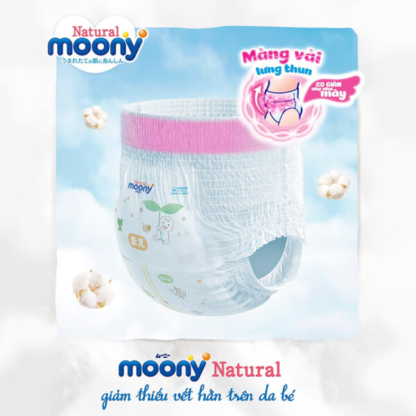 Bỉm tã quần Moony Natural size M 46 miếng (5-10kg) (giao bao bì ngẫu nhiên)