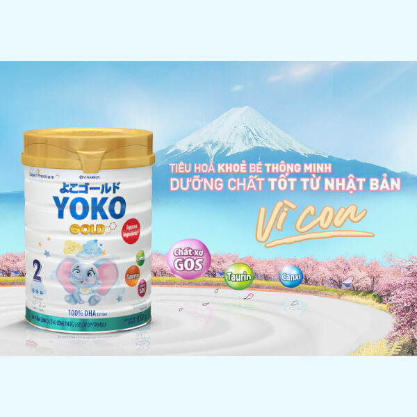 Combo 3 lon Sữa Vinamilk Yoko Gold 2 850g (1-2 tuổi)