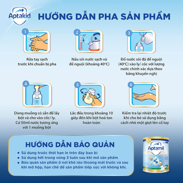 Combo 3 Sữa Aptamil số 2 900g (1-2 tuổi)