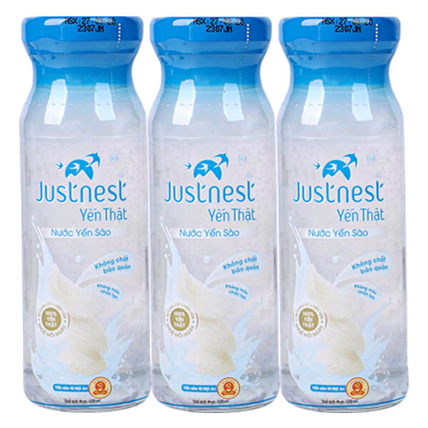 Combo 3 Nước Yến Sào Justnest (Yến 8%) 120Ml