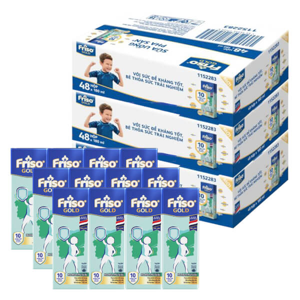 Combo 40 Lốc Sữa Uống Pha Sẵn Nhãn Hiệu Friso Gold - Lốc 4 Hộp