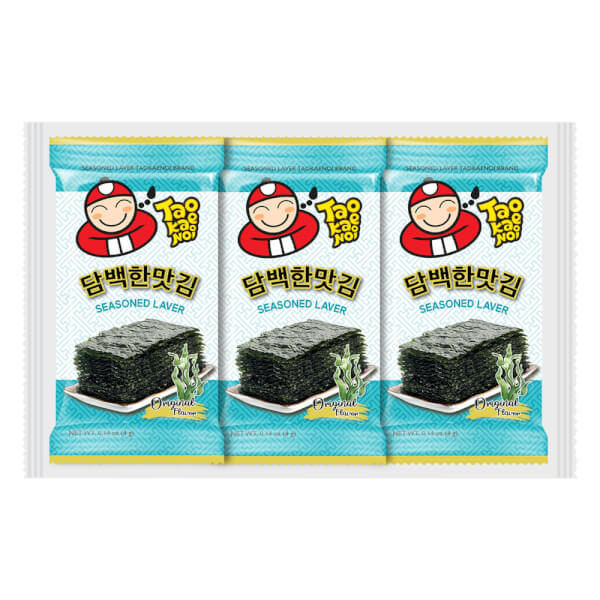 Snack Rong Biển Hiệu Taokaenoi Vị Truyền Thống (3 Gói/Lốc)