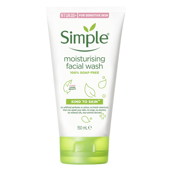 Sữa Rửa Mặt Simple Moisturising Facial Wash Dưỡng Ẩm Cho Da Nhạy Cảm 150Ml