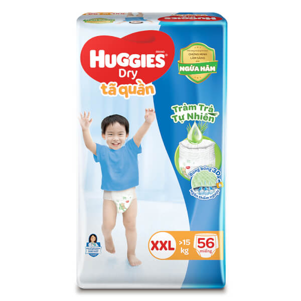 Combo 6 Bỉm tã quần Huggies Dry size XXL 56 miếng (15-25kg)