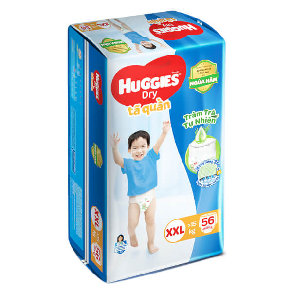 Combo 6 Bỉm tã quần Huggies Dry size XXL 56 miếng (15-25kg)