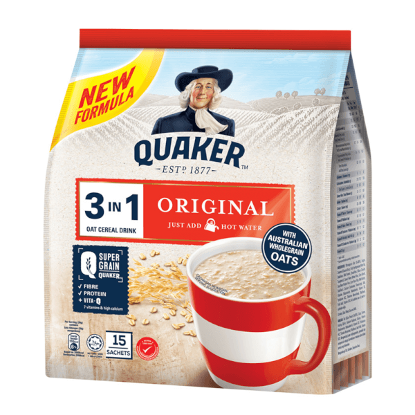 Thức Uống Yến Mạch Quaker 3In1 – Vị Truyền Thống